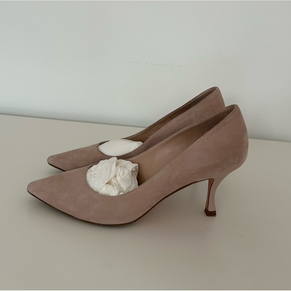 Stuart Weitzman Blush Suede Heels - Picture 7 of 7